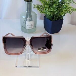 Fashion Square Gradient Sunglasses - Pink Gradient